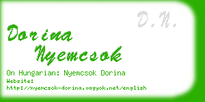 dorina nyemcsok business card